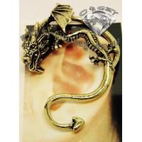 Пирсинг Ear cuffs (кафф) Дракон с извивающимся хвостом производства Гонконг  