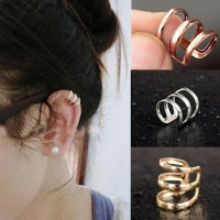 Пирсинг Ear cuffs (кафф) Трио-люкс цвет серебро производства Гонконг  