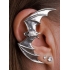 Ear cuffs (кафф) Летучая мышь , цвет серебро фото пирсинг 2