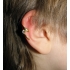 Ear cuffs (кафф) Виток  камнем 532 - мед. сталь покрытие золото 18 карат фото пирсинг 1