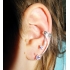 Ear cuffs (кафф) Сердечк - покрытие серебро / ухо левое фото пирсинг 2
