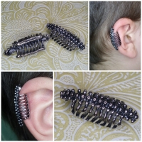 Пирсинг Ear cuffs (кафф) Готик позвонки цвет серебро производства Гонконг  