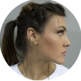 Ear cuffs (кафф) Змейка тонкая извивающаяся, под прокол