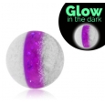 Шарик UV светонакопительный пурпурная полоска 1,6*6