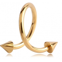 Пирсинг Спираль 1,2 мм покрытие золото 18 к. конус / 1,2*10*4Х4 производства Thailand  