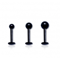 Пирсинг Лабрет 1,6 мм титан черный шарик / 1,6*10 производства Thailand  