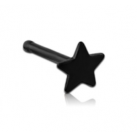 Пирсинг Гвоздик в нос черная медицинская сталь Звезда 0,8*6,5  производства Thailand  