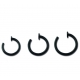 Кольцо в нос мед.сталь черная анодированная 1 мм / размеры