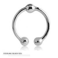 Пирсинг Обманка кольцо серебро с шариком 0,8*6 мм производства Thailand  