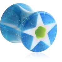 Пирсинг Плаг акриловый звездочка 10 мм / разные цвета производства Thailand  