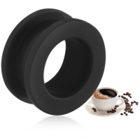 Пирсинг Тоннель биофлекс с ароматом кофе 06 мм / черный производства Thailand  