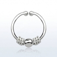 Обманка кольцо серебро 925 пробы с дизайном балийской проволоки с шариком AGSEP12C/ 1,0*12 