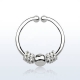 Обманка кольцо серебро 925 пробы с дизайном балийской проволоки с шариком AGSEP12C/ 1,0*12 