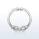 Обманка кольцо серебро 925 пробы с дизайном балийской проволоки с шариками AGSEP12L/ 1,0*12 