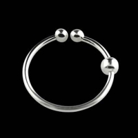 Пирсинг Обманка кольцо с шариком боковым серебро 925 проба калибр 0,8 мм / разные размеры производства Thailand_E  
