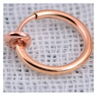 Пирсинг Обманка кольцо сталь анодирование розовое золото,1 шт. производства США  