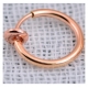 Обманка кольцо сталь анодирование розовое золото,1 шт.