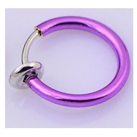 Пирсинг Обманка кольцо сталь анодирование темно-фиолетовый,1 шт. производства США  
