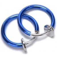 Пирсинг Обманка кольцо сталь анодирование сапфир, 1 шт. производства США  