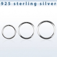 Хард 0,8 мм покрытие серебро 925 проба на изгиб / разные диаметры