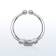 Обманка кольцо серебро с дизайном балийской проволоки / 1,0*12 