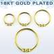 Обманка кольцо серебро 925 проба покрытие золото 18 карат калибр 0,8 мм / разные размеры