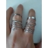 Комплект колец на пальцы и фаланги пальцев Спираль серебро / 6 штук фото пирсинг 1