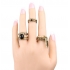 Комплект колец на пальцы и фаланги пальцев Boho стиль антик золото / 8 штук фото пирсинг 2