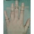 Комплект колец на пальцы и фаланги пальцев Аскет белые / 6 штук фото пирсинг 5