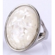 Кольцо Перламутр, размер 20 / цвет белый снег