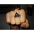 Кольцо  череп с камнем оникс, размер 22 фото пирсинг 2