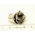 Кольцо  череп с камнем оникс, размер 22 фото пирсинг 1