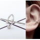 Ear cuffs (кафф) минималистический Крест белый