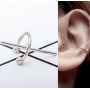 Ear cuffs (кафф) минималистический Крест белый