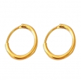 Серьга кольцо цвет золото 13 мм, пара