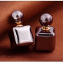 Серьги Mise en Dior МЕТАЛЛИК КУБИК ГЕМАТИТ, пара