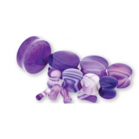 Пирсинг Плаг камень агат фиолетовая волна 13 мм производства США  